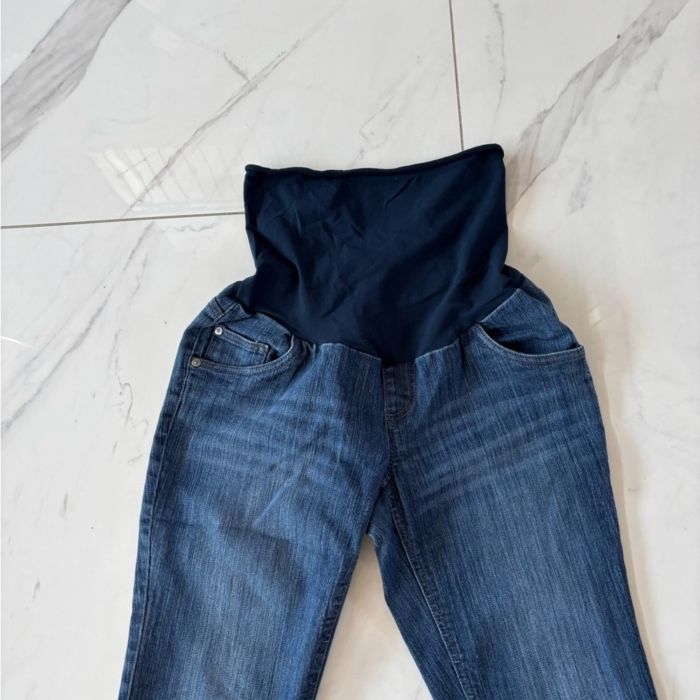 Two Hearts Maternity Women's Blue ankle Jeans - Picture 4 of 8